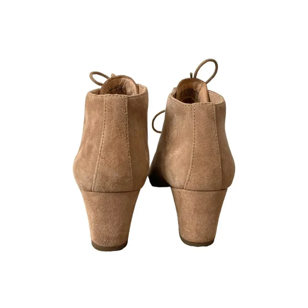 Vionic Elevated Becca Wedge Suede Weather-resistant Bootie Light Tan US 6.5